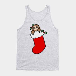 Christmas Stocking Sloth Tank Top